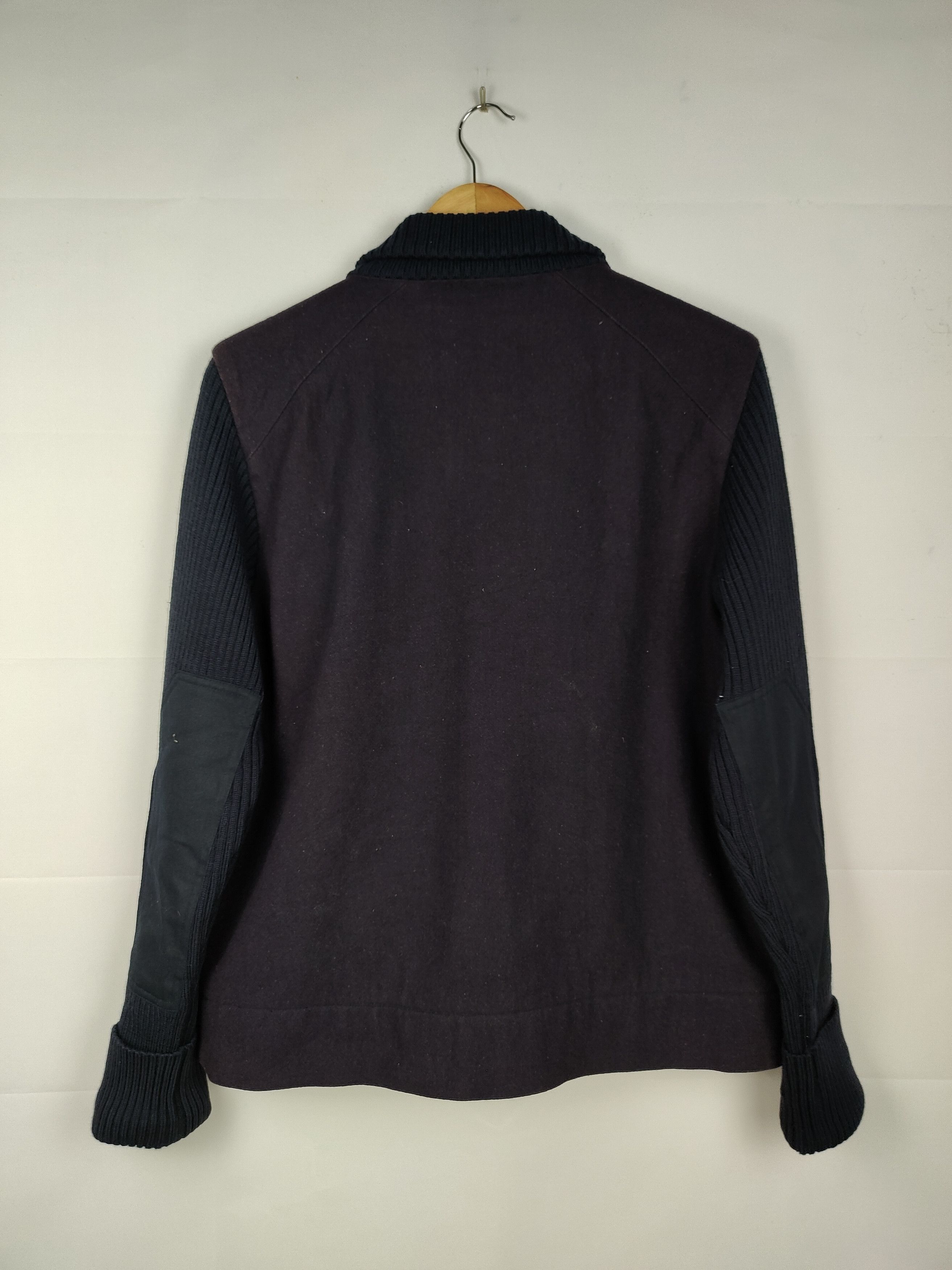 Issey Miyake × Vintage IS Sunao Kuwahara Wool Blend Knit Sleeves Hybrid Jacket Size US M / EU 48-50 / 2 - 7 Thumbnail
