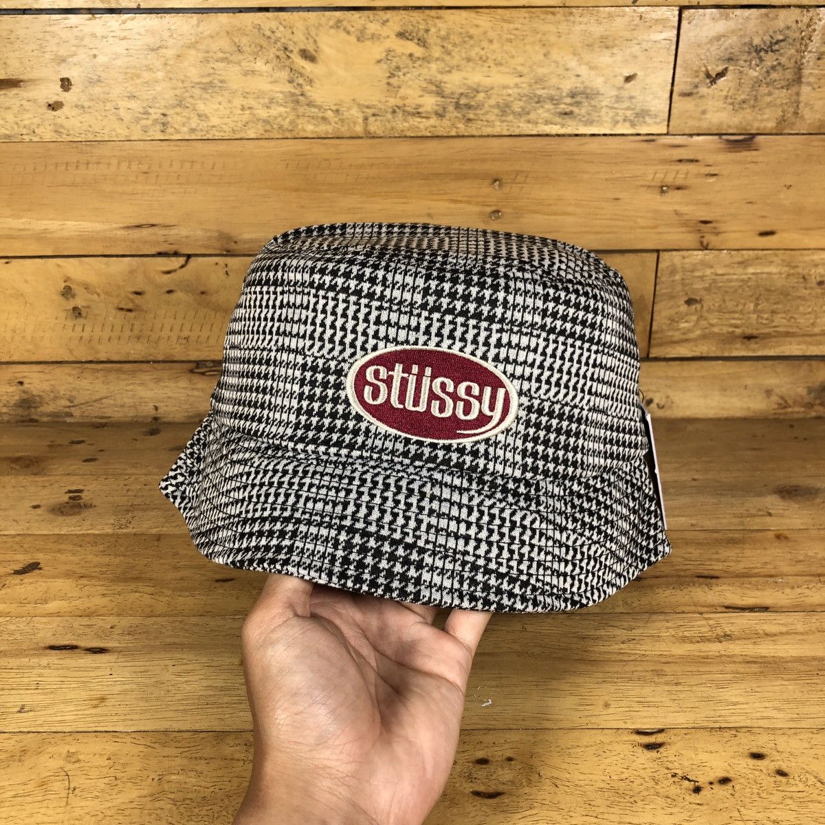 Vintage Stussy Lola Plaid Knit Bucket Grailed