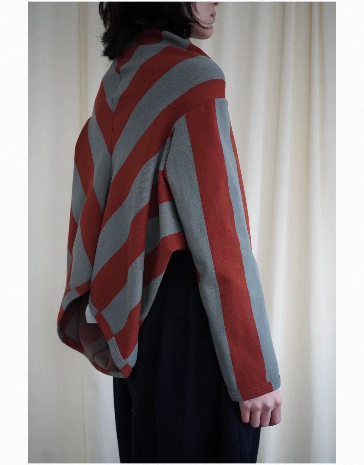 Comme des Garcons CDG 1990AW Dark Orange-Green Striped Multi-Way Top S Size S / US 4 / IT 40 - 1 Thumbnail