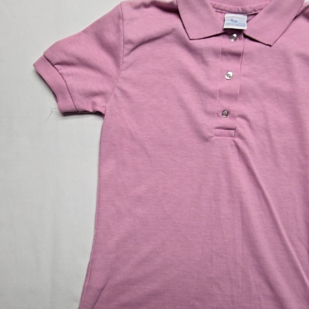 Hanes Vintage Polo Hanes Pink Short Sleeve Women Small Shirt 90s Size S / US 4 / IT 40 - 2 Thumbnail