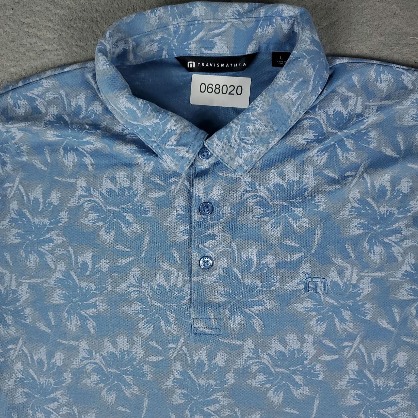 TravisMathew Travis Mathew Polo Shirt Mens Size Large Blue Floral Golf Casual Short Sleeve Shirt Size US L / EU 52-54 / 3 - 2 Thumbnail
