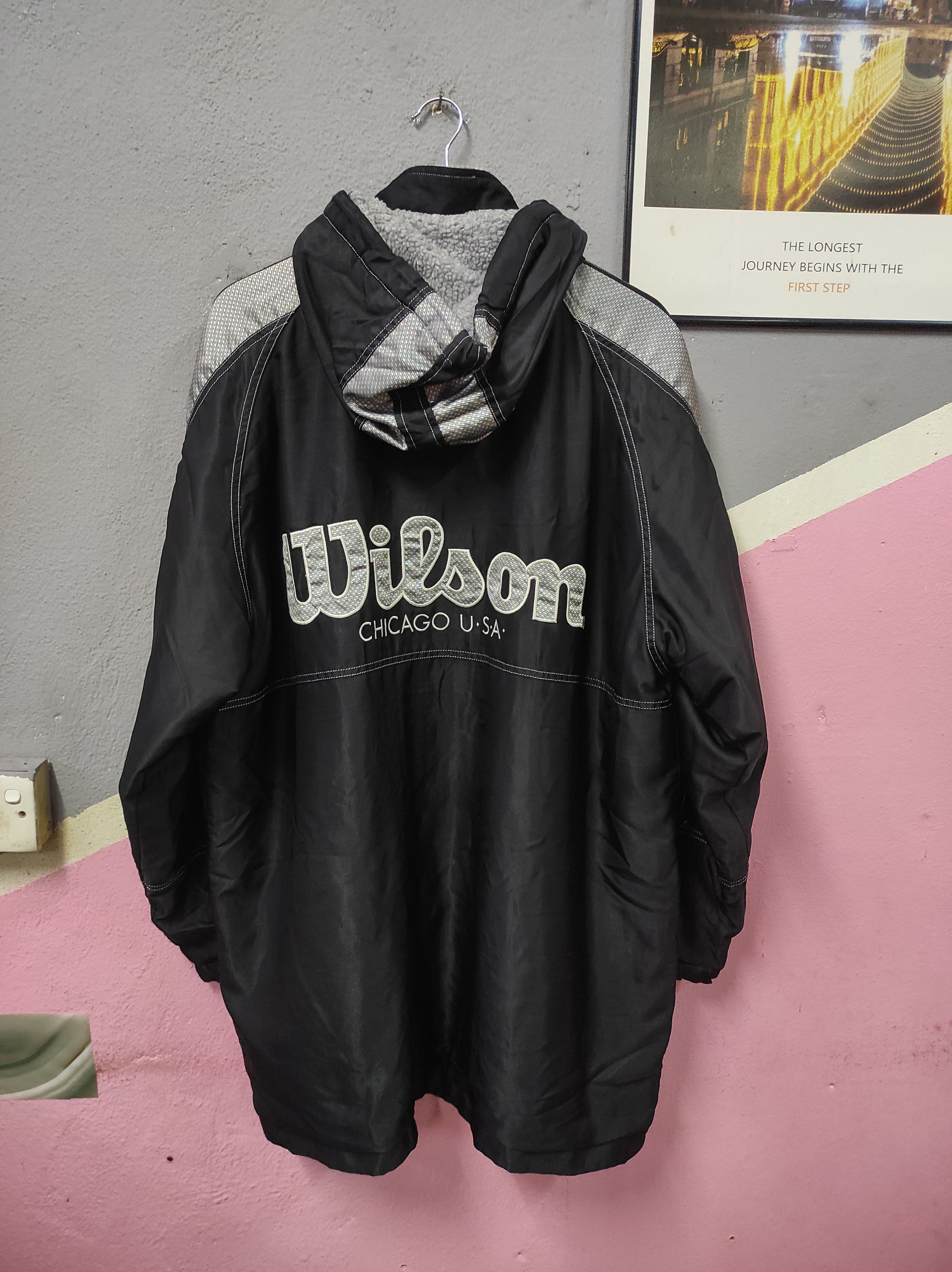 Vintage × Wilson WILSON EMBROIDERY LOGO PARKA JACKET HOODED Size US L / EU 52-54 / 3 - 3 Thumbnail