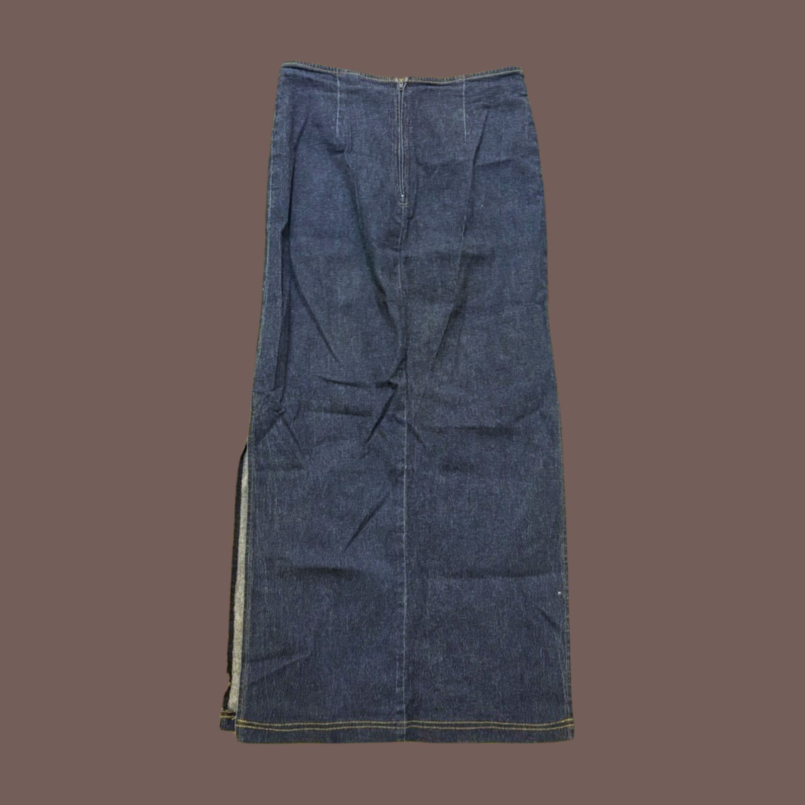 Vintage VTG Denim Midi Skirt | VENUS Indigo USA | 90s Essential Size 27" / US 4 / IT 40 - 1 Thumbnail