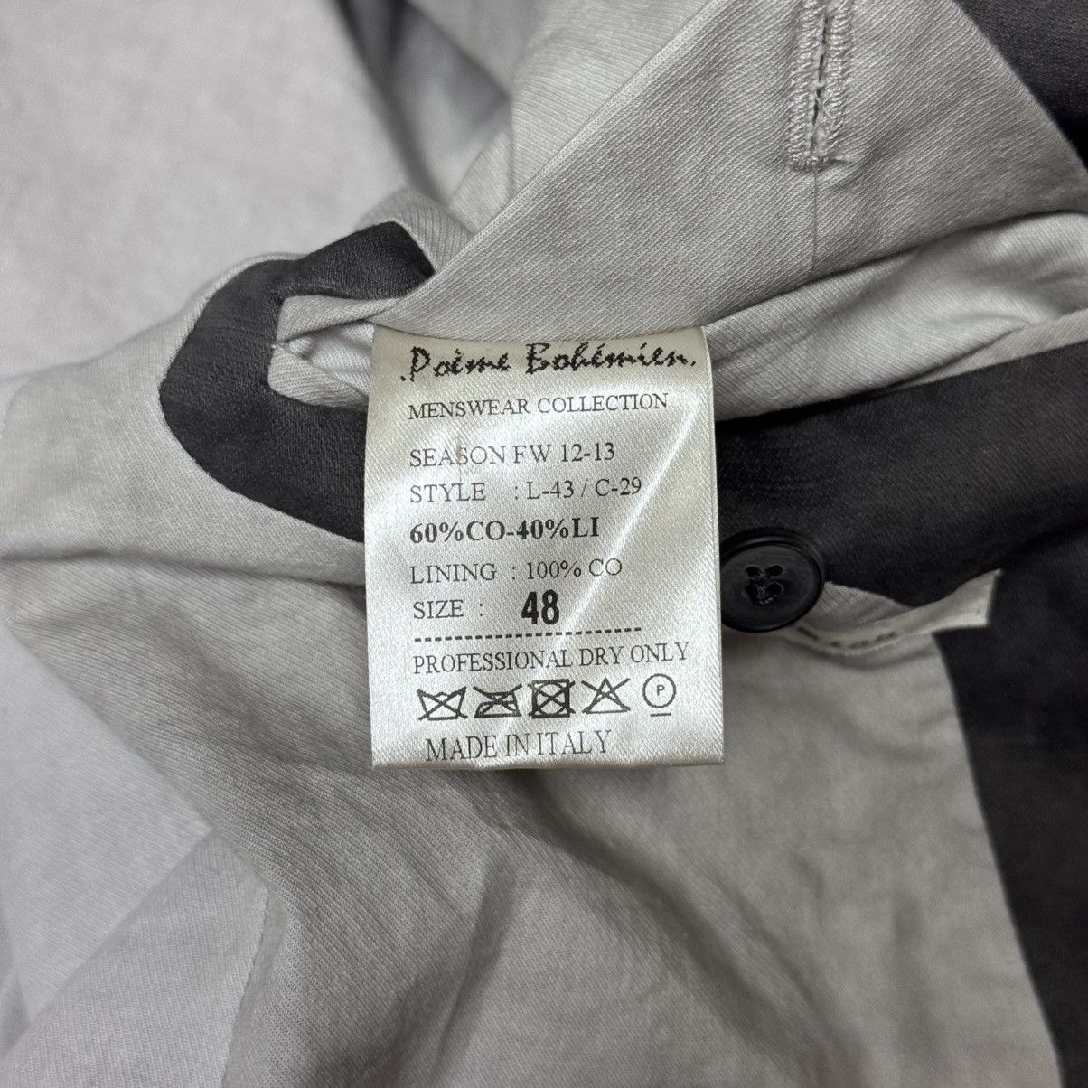 Poeme Bohemien Poeme Bohemien FW12-13 Artisanal Cot/Lin Size:48 (Slim Fit) Size 38L - 6 Thumbnail