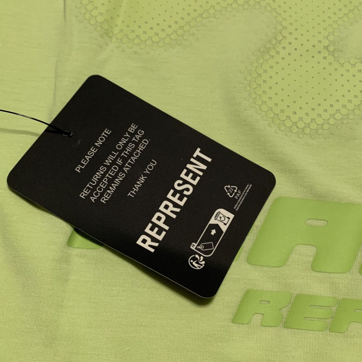 Represent Clo. Represent XS 247 Oversized Tee Shadow Lime Green Gym Top Size US M / EU 48-50 / 2 - 7 Thumbnail