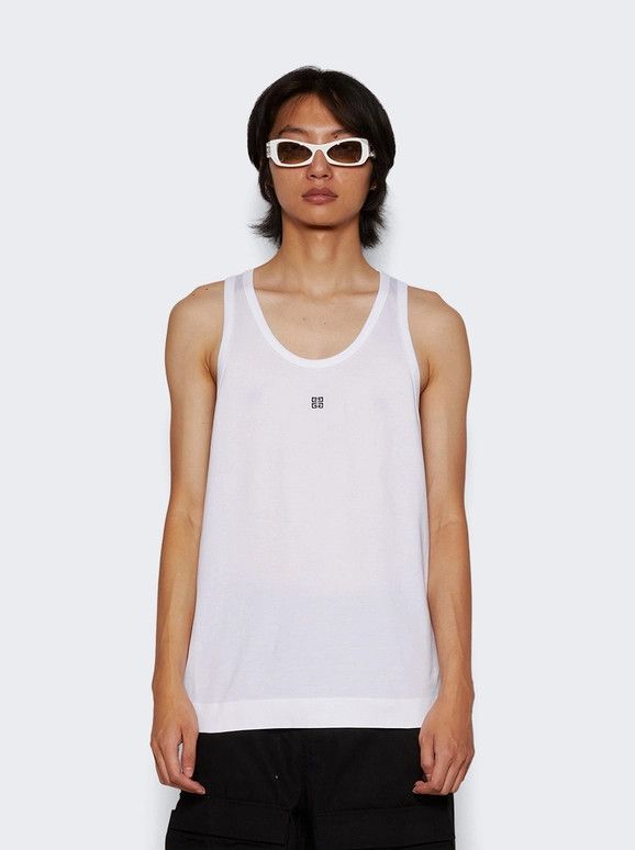 Givenchy o1w1db10925 Slim Fit Sleeveless T-Shirt Vestiaire in White Size US XXL / EU 58 / 5 - 3 Thumbnail