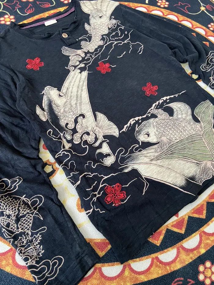 Japanese Brand SUKAJAN FISH KOI X JAPANESE BRAND Size US M / EU 48-50 / 2 - 2 Thumbnail