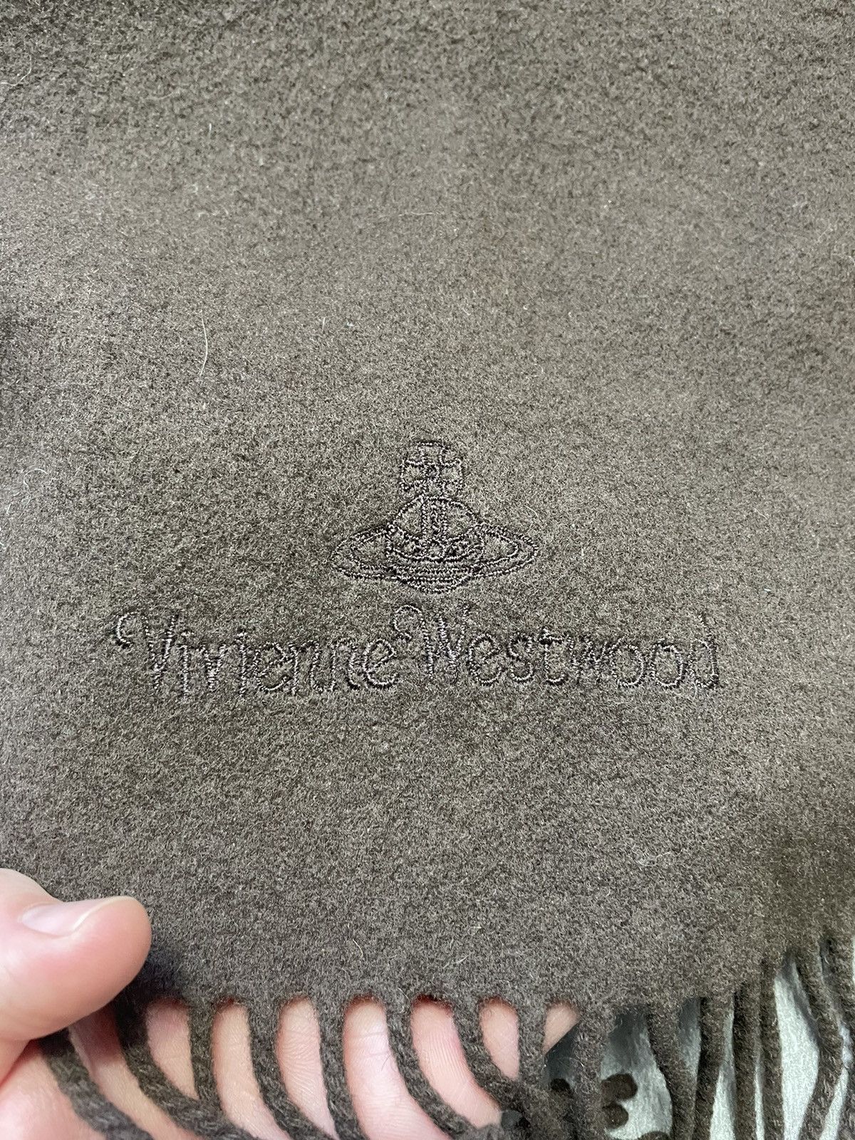 Vivienne Westwood Vivienne Westwood 100% Lambwool Brown Scarf Luxury Y2K Size ONE SIZE - 3 Thumbnail