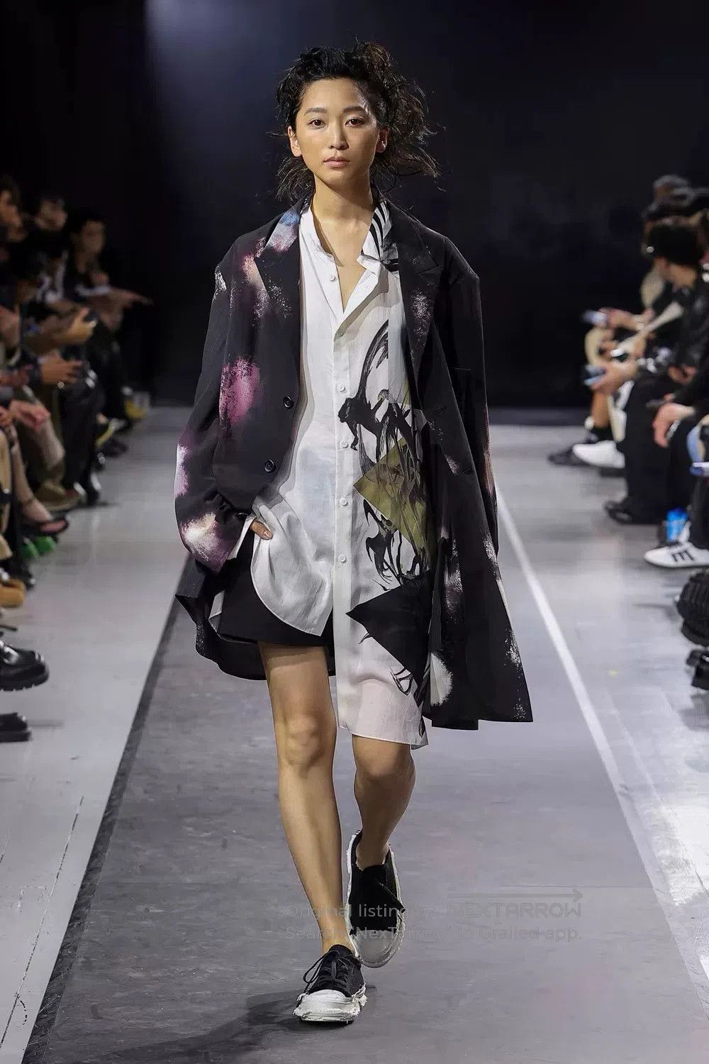 Yohji Yamamoto Yohji Yamamoto Silk Jacket with Unique Print. Size M / US 6-8 / IT 42-44 - 2 Thumbnail