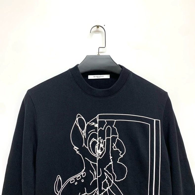 Givenchy Givenchy Classic Deer Sketch Hoodie XS Size Black Pattern Size US XS / EU 42 / 0 - 3 Thumbnail
