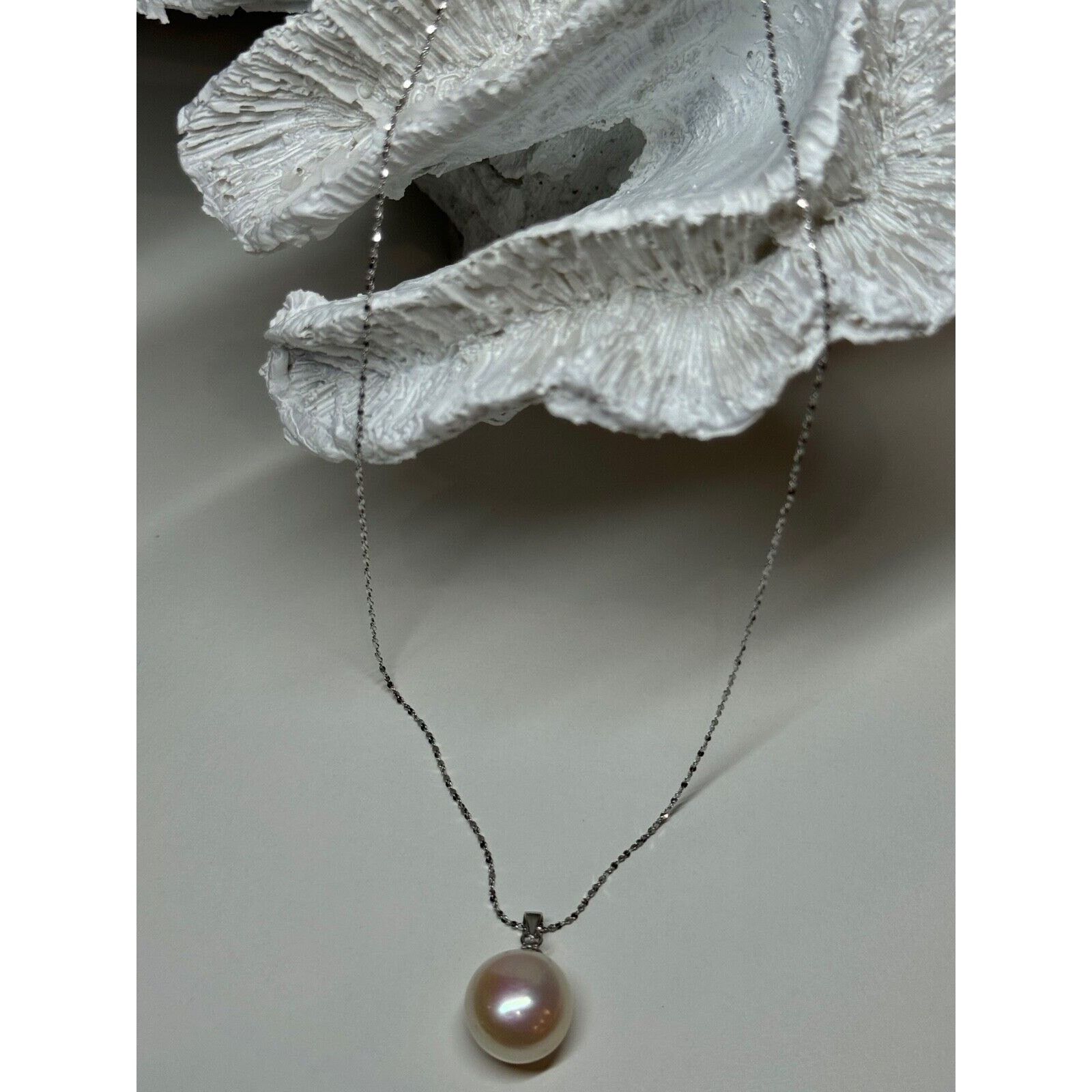 Jewelry 925 STERLING SILVER FRESH WATER PEARL NECKLACE LENGTH 18 In Size ONE SIZE - 13 Thumbnail