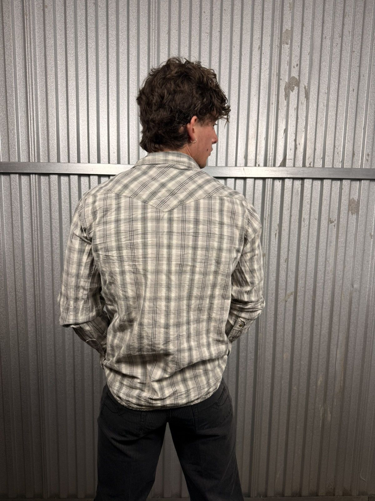 Levi's Vintage Clothing Vintage Levis Authentic Western Wear Pearl Snap Plaid Button Size US M / EU 48-50 / 2 - 7 Thumbnail