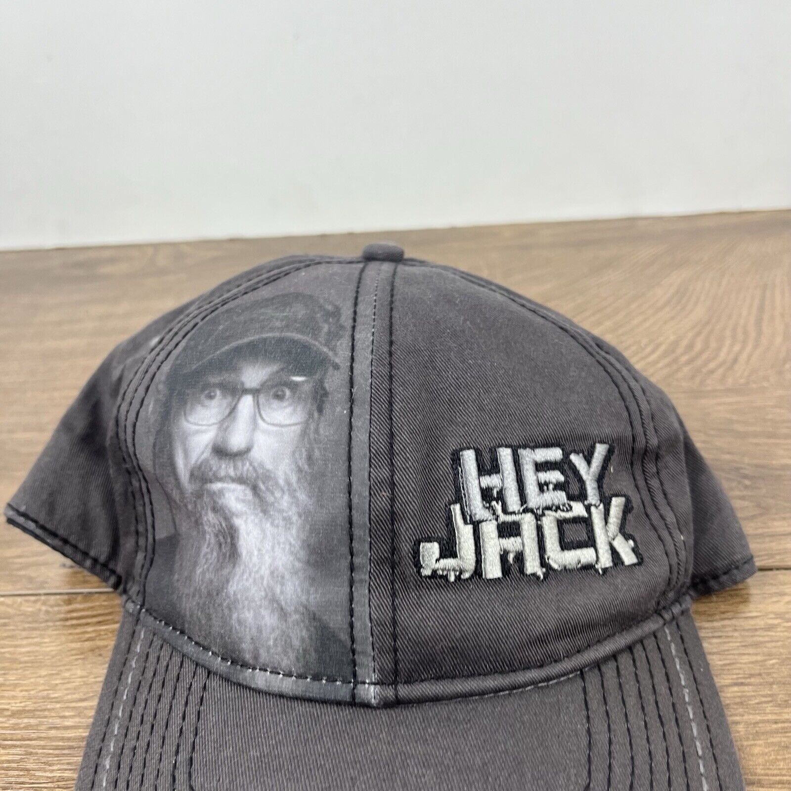 Other Hey Jack Hat Uncle Si Hat Gray Adjustable Hat Gray Adult Duc Size ONE SIZE - 7 Thumbnail