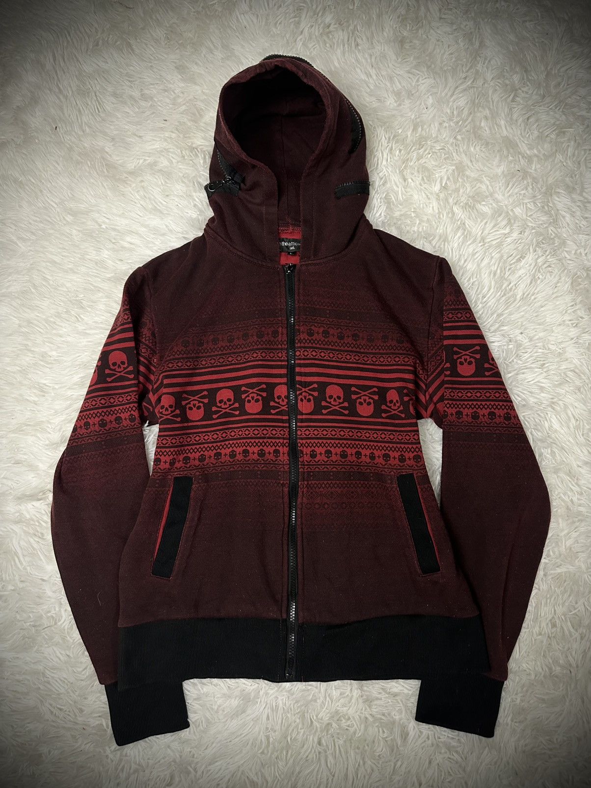 If Six Was Nine 💥rare💥 in the attic bono skull maroon hoodie Size US L / EU 52-54 / 3 - 5 Thumbnail