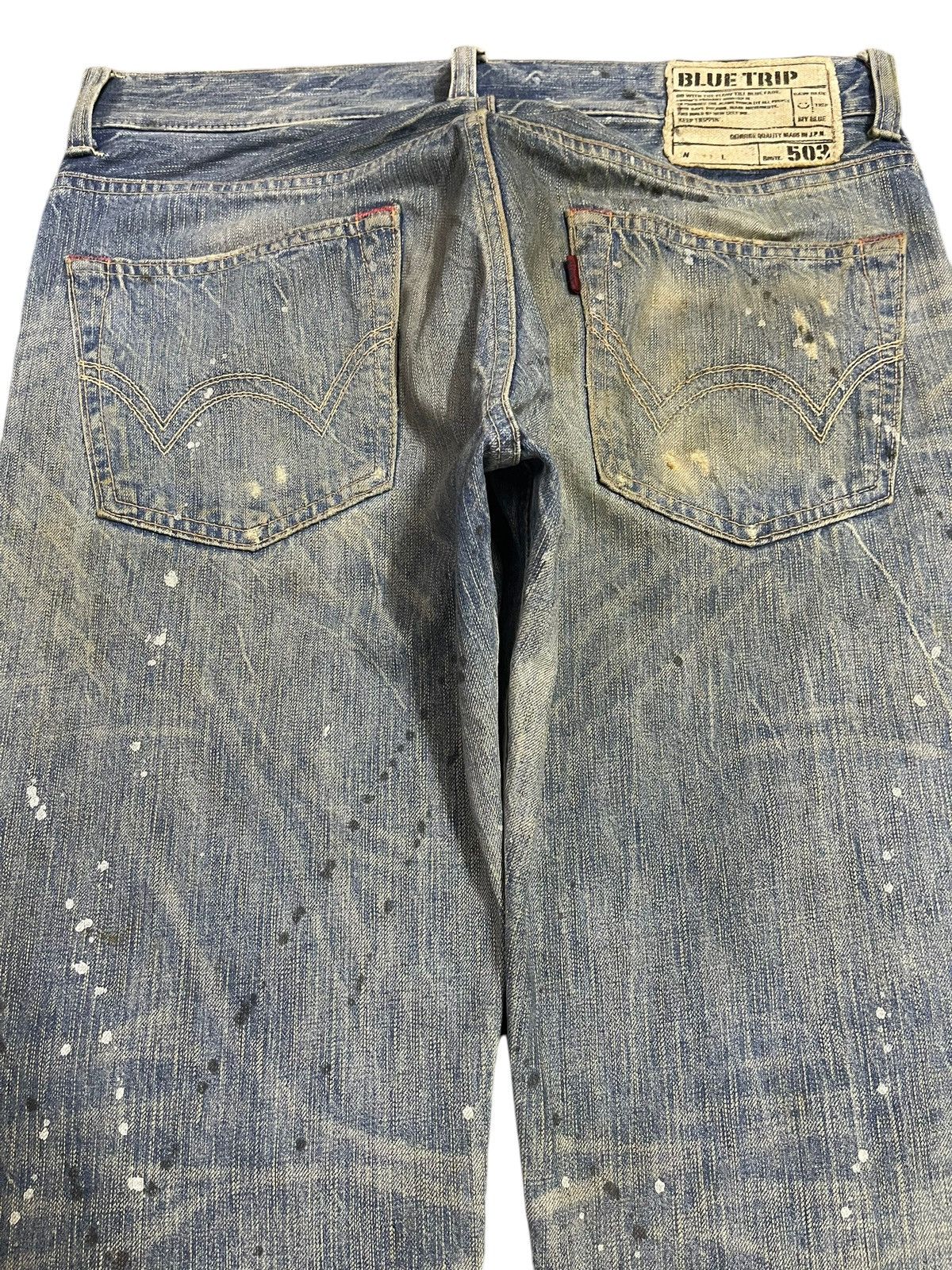 Edwin Vintage Japan Edwin 503 Mud Wash Paint Splatter Loose Jeans Size US 34 / EU 50 - 5 Thumbnail