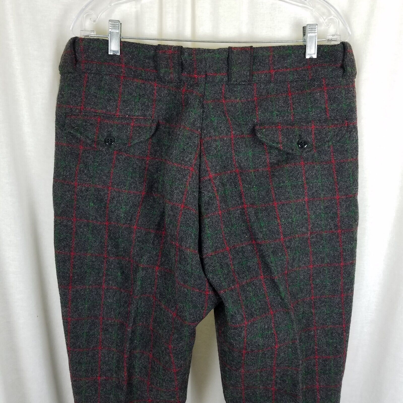 Vintage Vtg Plaid Johnson Wool 8 Points Pants 36x31 Suspender Ready Size US 36 / EU 52 - 5 Thumbnail