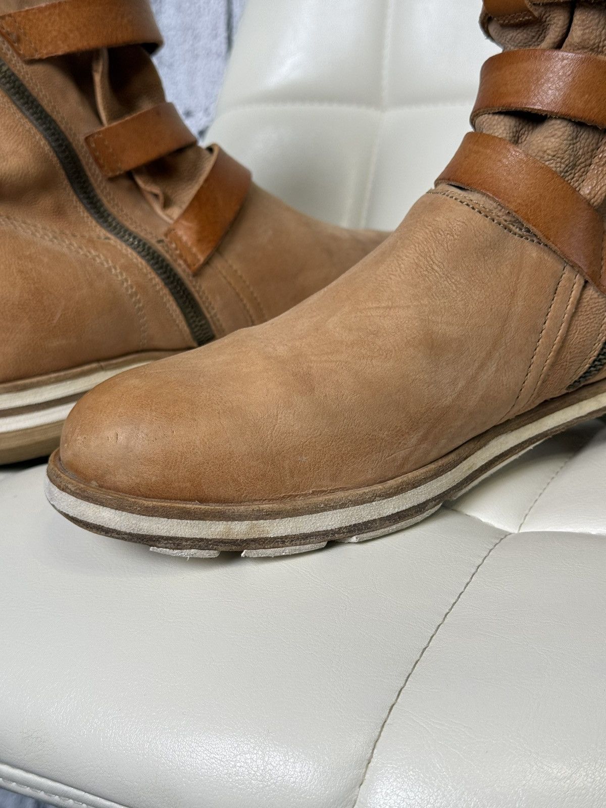 A.S.98 A.S.98 Airstep Brown Leather Strap Buckle Avant-Garde Boots Size US 10 / EU 43 - 13 Thumbnail