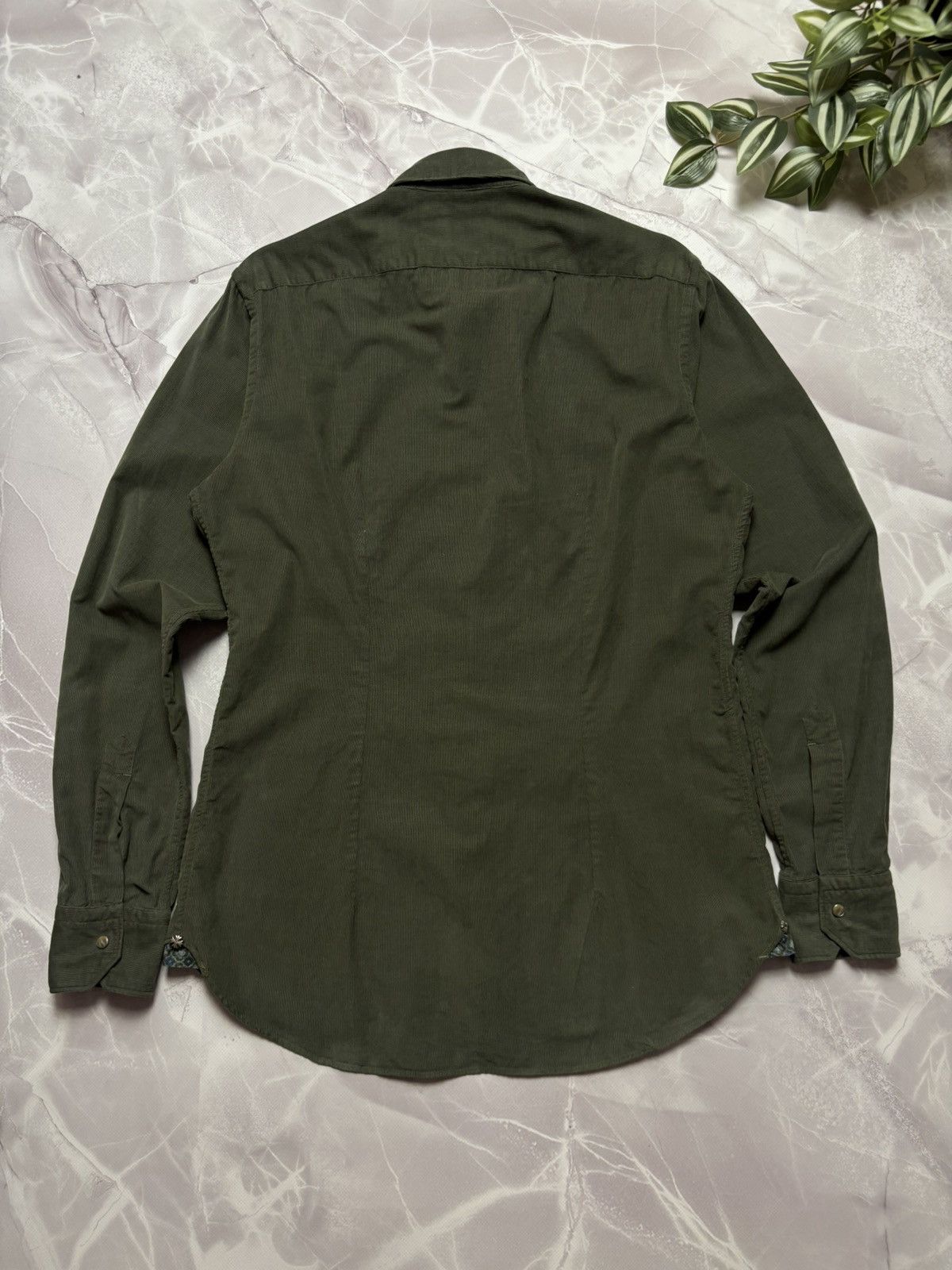 Other ORIAN Corduroy Shirt Slim Fit Green Size 39 Small Size US S / EU 44-46 / 1 - 6 Thumbnail