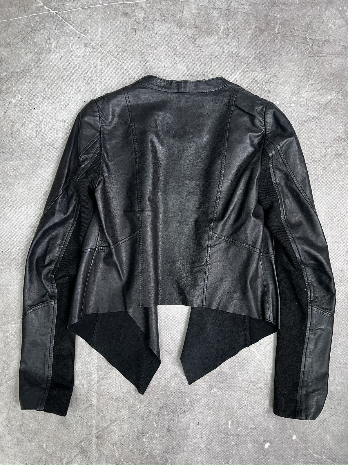 Japanese Brand Ann demeulemeester Style Leather Jacket 2000’s avant garde Size S / US 4 / IT 40 - 9 Thumbnail