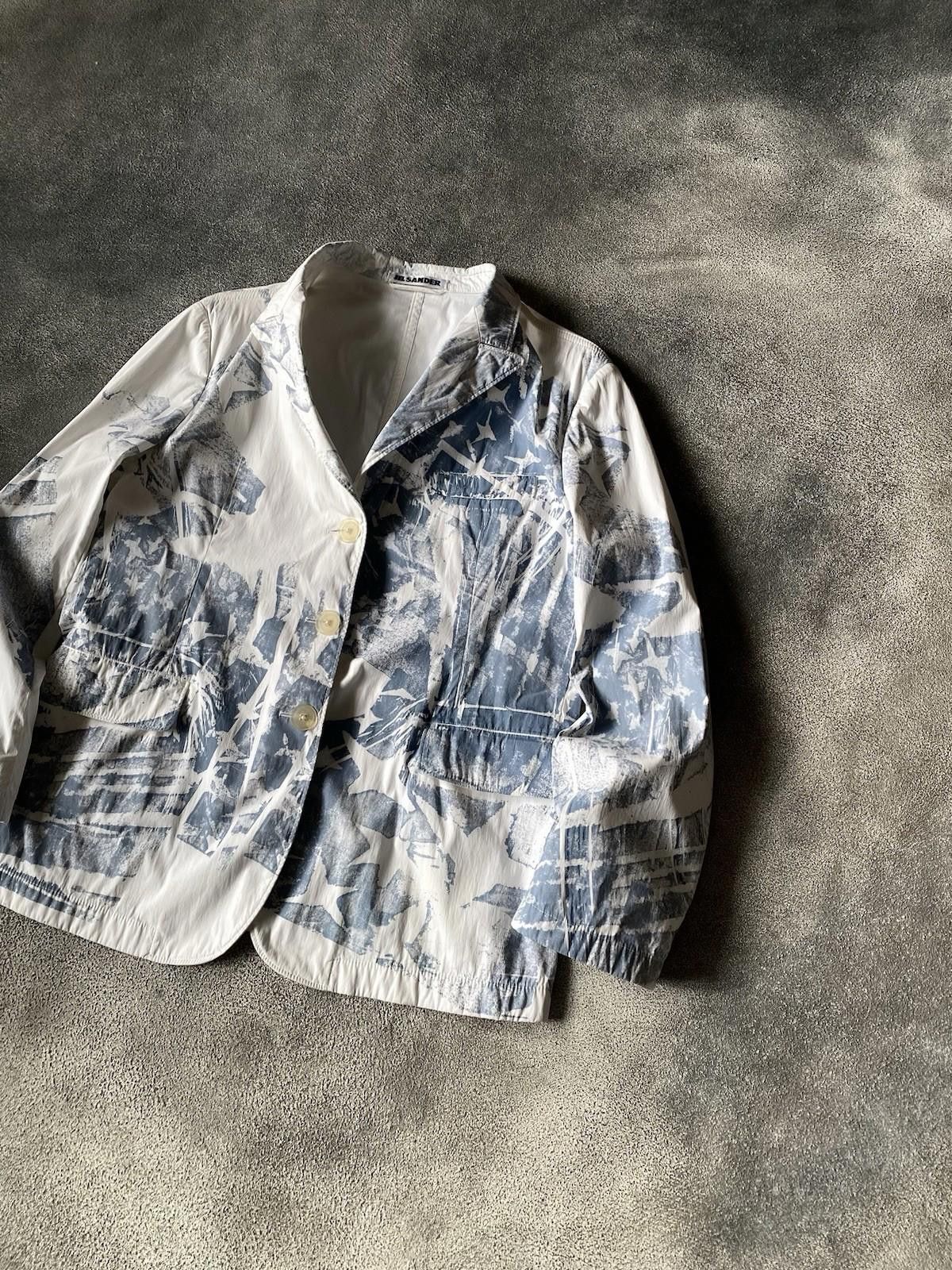 Jil Sander S/S 2005 Jil Sander by Raf Simons Runway Painted Blazer Size L / US 10 / IT 46 - 2 Thumbnail