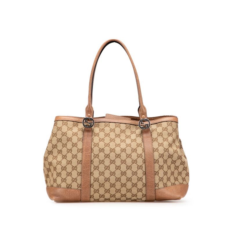Gucci Gucci Gucci Miss GG GG Canvas Tote Bag Leather Tote Bag 353122 Size ONE SIZE - 1 Thumbnail
