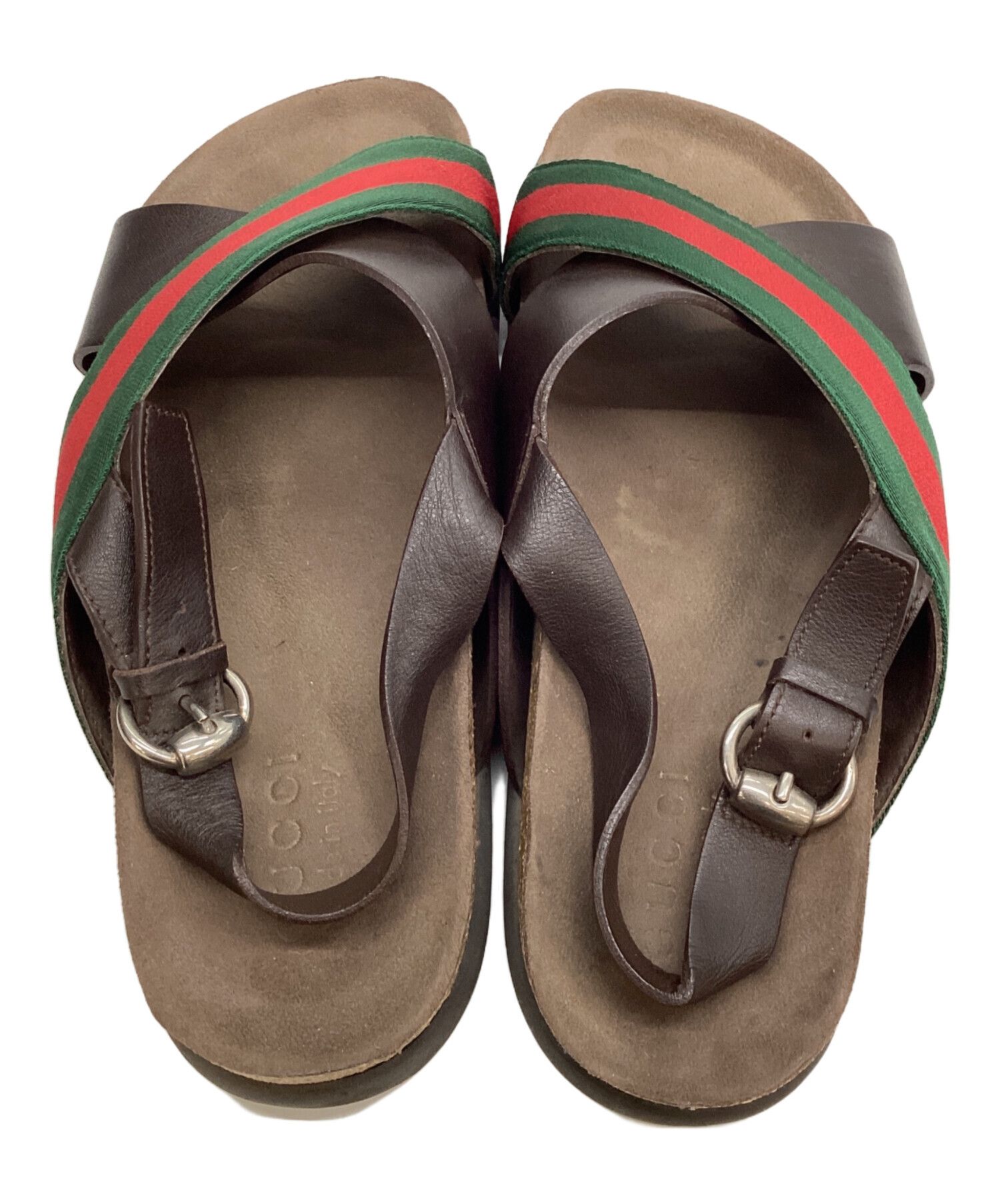 Gucci GUCCI Cross-Strap Sherry Line Sandals Brown 8 Size US 8 / EU 41 - 8 Thumbnail