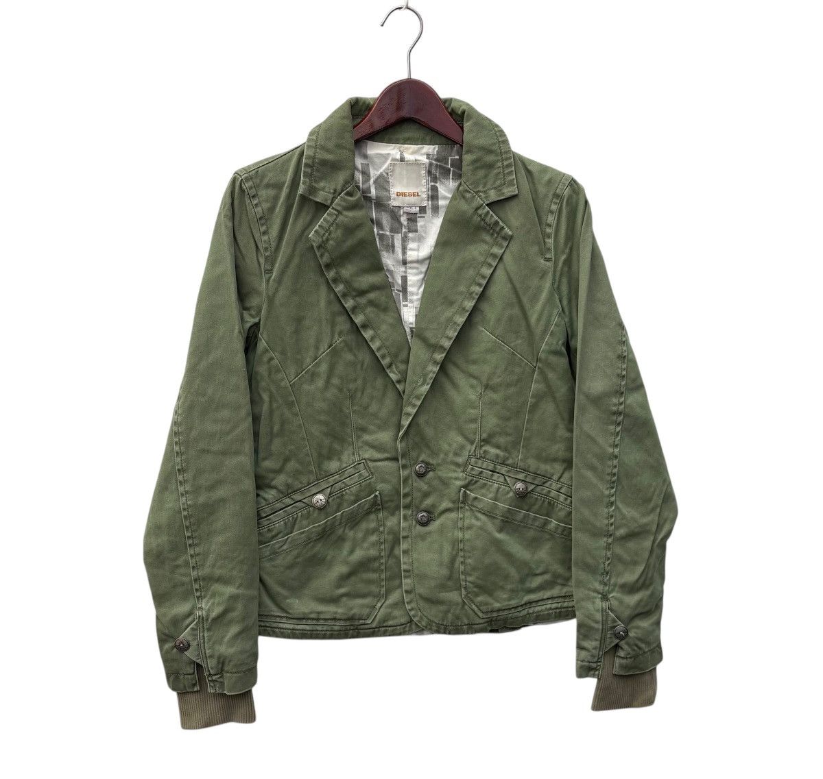 Diesel Diesel De-Arming Women’s Green Jacket Coat Size S / US 4 / IT 40 - 1 Thumbnail