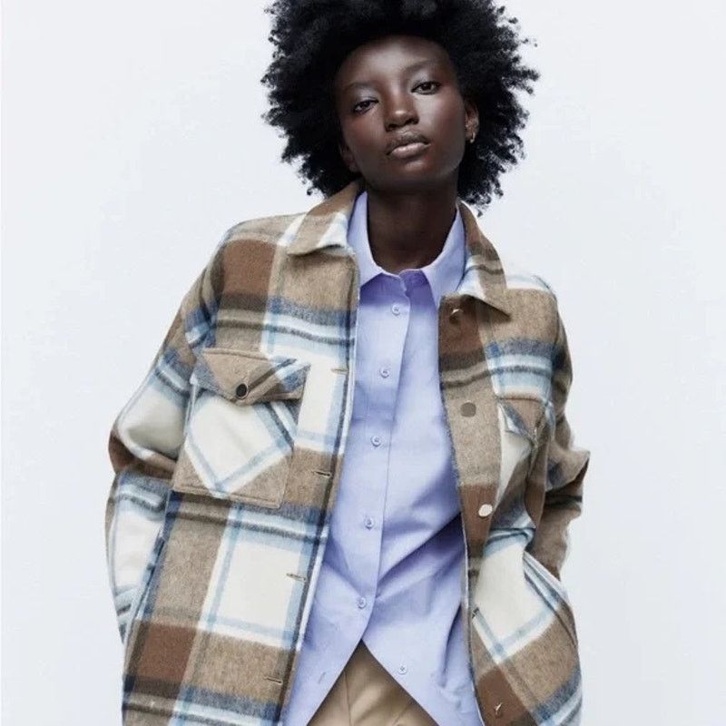 Zara Zara plaid wool blend Overshirt Shackst XS Size XS / US 0-2 / IT 36-38 - 3 Thumbnail