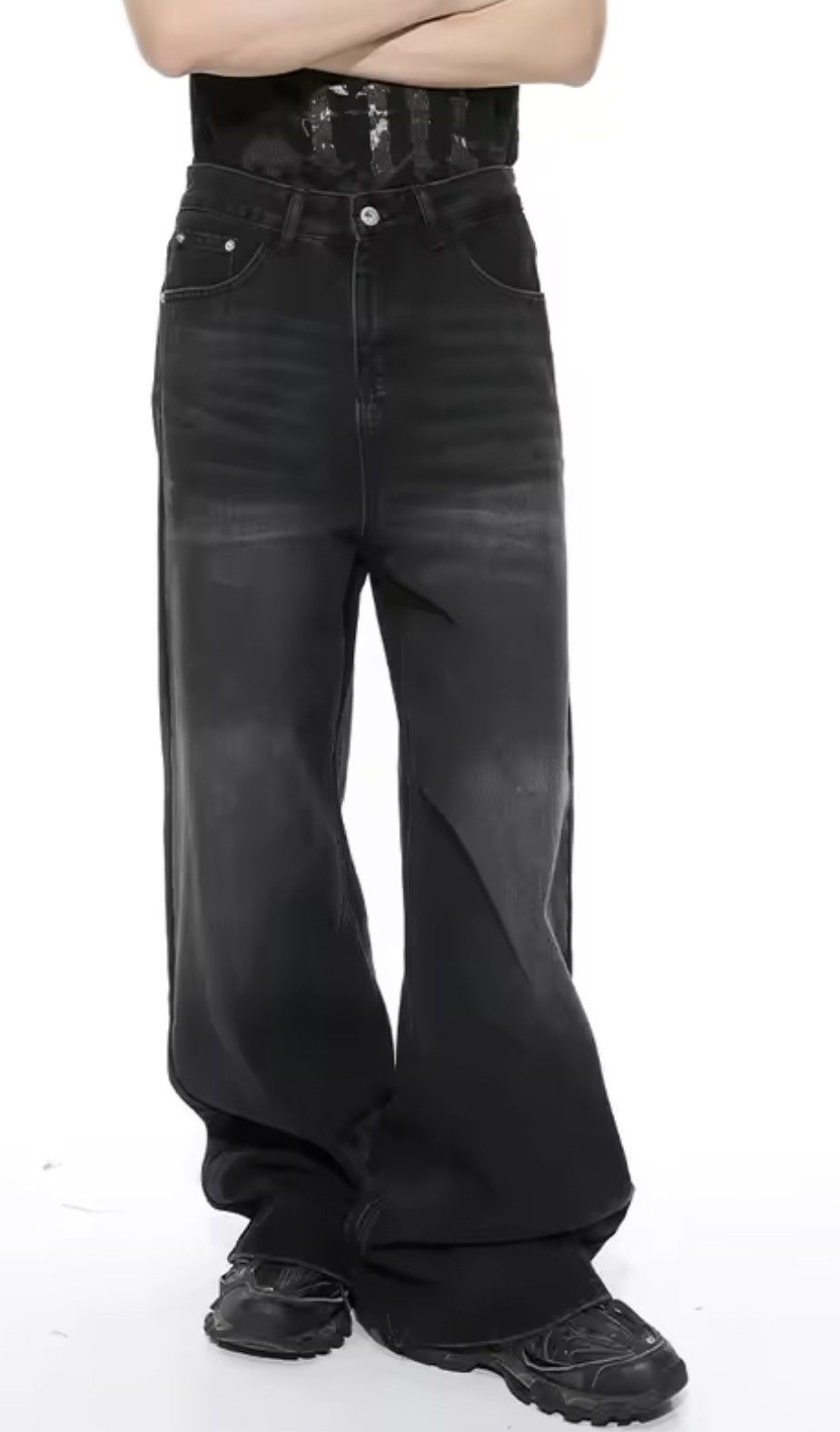 Jean Chiyuri x Maeda Black Washed Denim Jeans Size US 29 - 7 Thumbnail