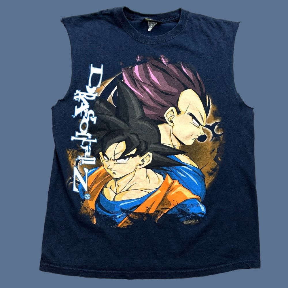 Vintage VINTAGE Dragon Ball Z Shirt Mens M Blue Goku Vegeta Sleeveless Cut Off Y2K 90s Anime Classic Graphic Print Clothing Mens T-Shirt Size US M / EU 48-50 / 2 - 1 Thumbnail