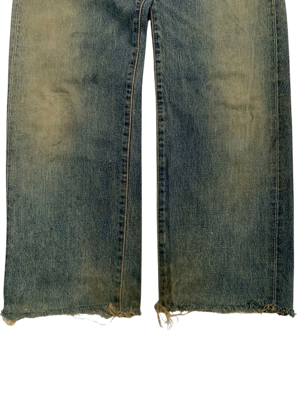 Kapital VINTAGE EDWIN 505X SELVEDGE BAGGY RUSTY DISTRESSED DENIM Size US 29 - 18 Thumbnail