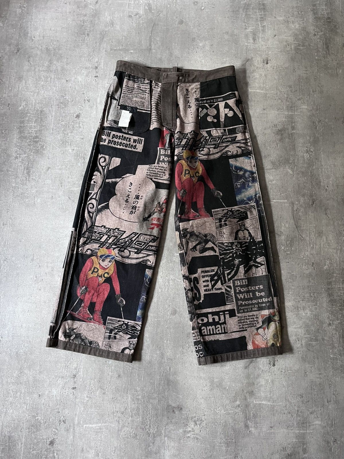 Yohji Yamamoto Y's x Shotaro Ishinomori A/W 2007 reversible pants Size US 30 / EU 46 - 1 Thumbnail