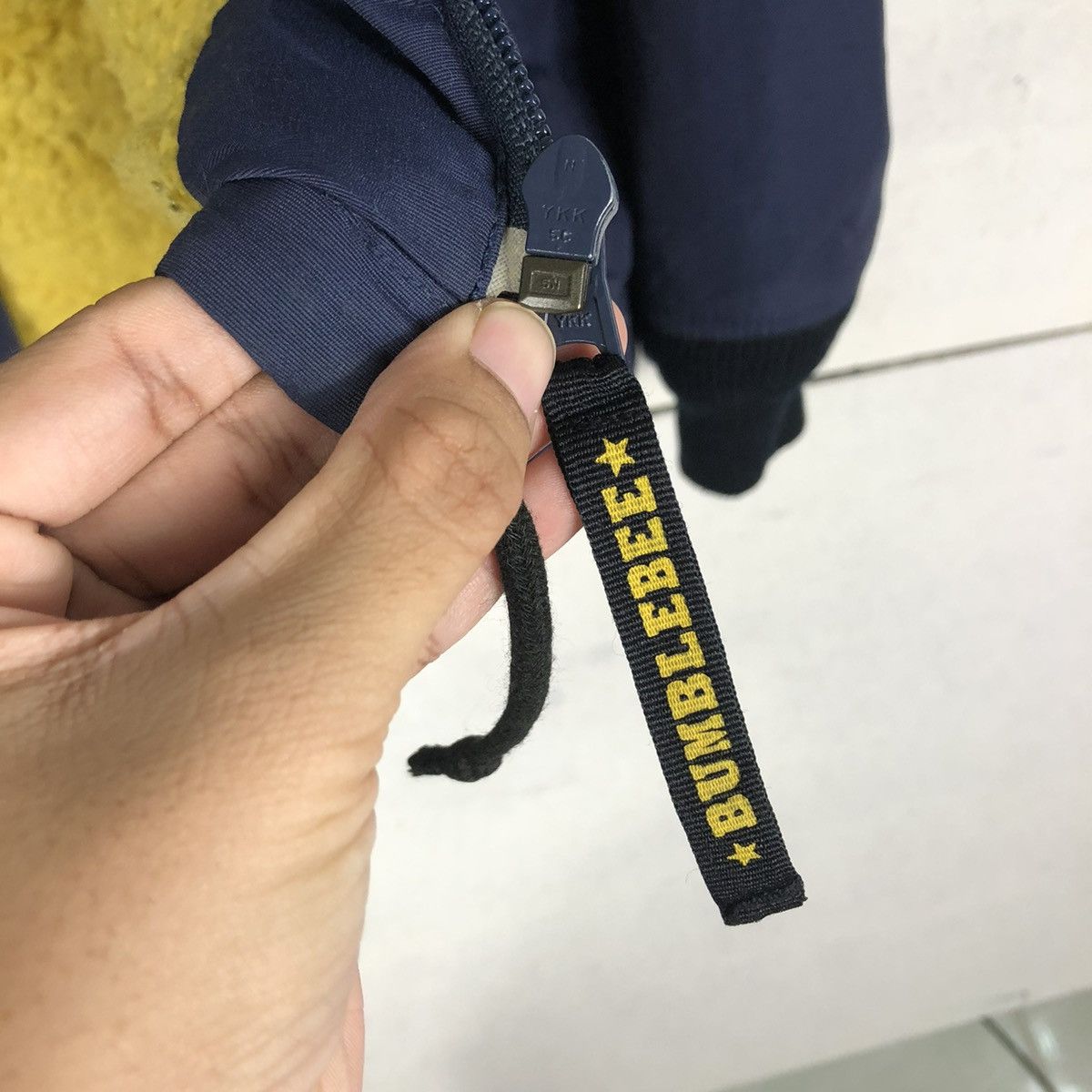 Japanese Brand 📌VINTAGE BOMBER BIKER JACKET BUMBLEBEE RACING CLUB USA Size US L / EU 52-54 / 3 - 18 Thumbnail