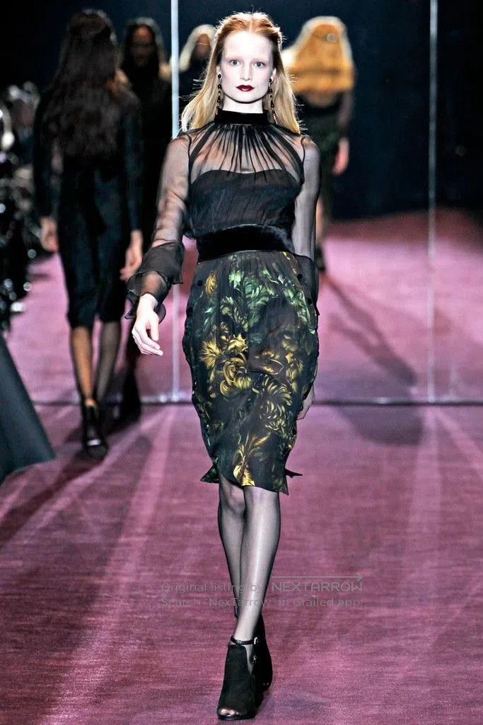 Gucci Gucci Runway Floral Strapless Sheer Dress. Size M / US 6-8 / IT 42-44 - 1 Thumbnail