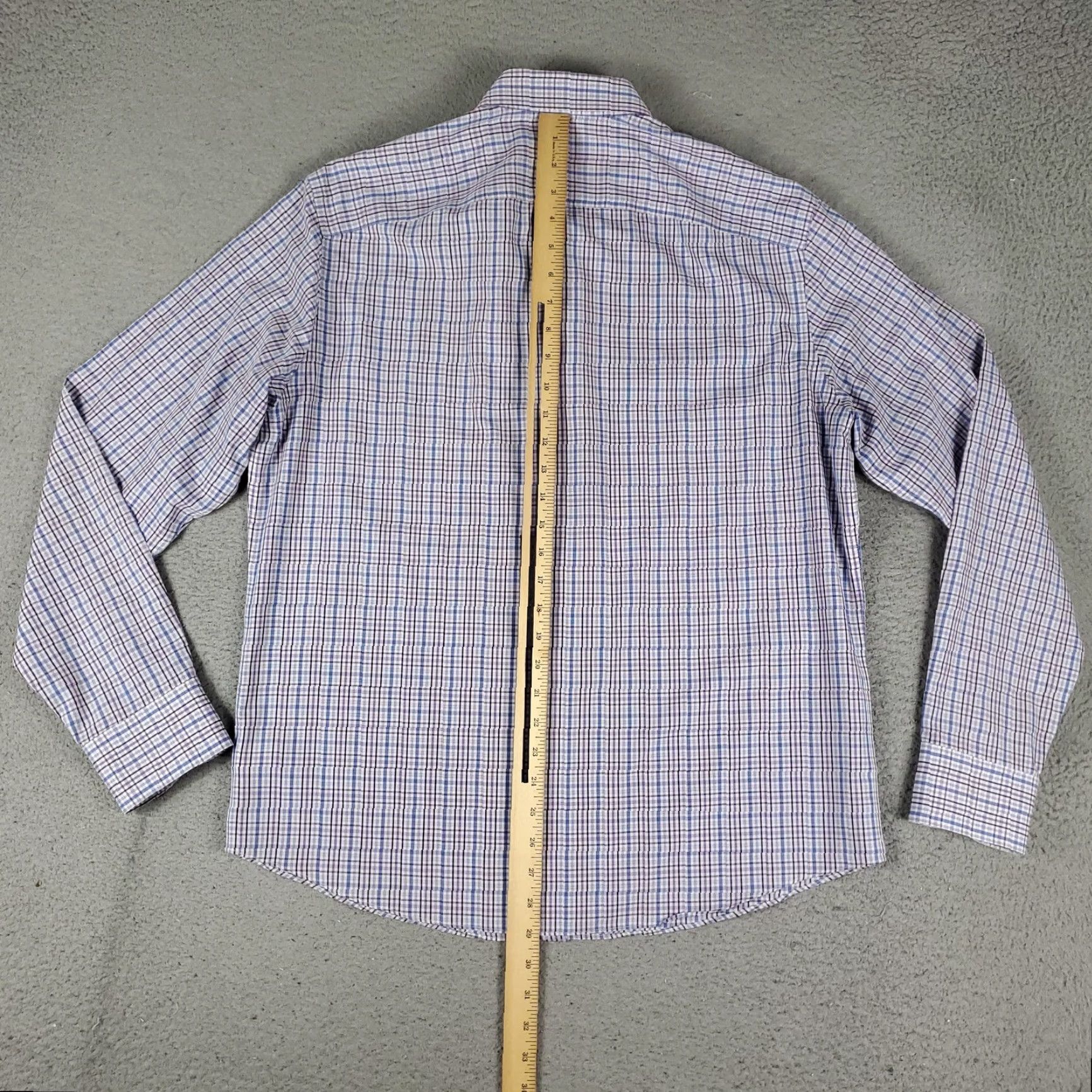 UNTUCKit UNTUCKit Button-Up Shirt Mens Large Blue Plaid Wrinkle-Free Cotton Long Sleeve Size US L / EU 52-54 / 3 - 4 Thumbnail