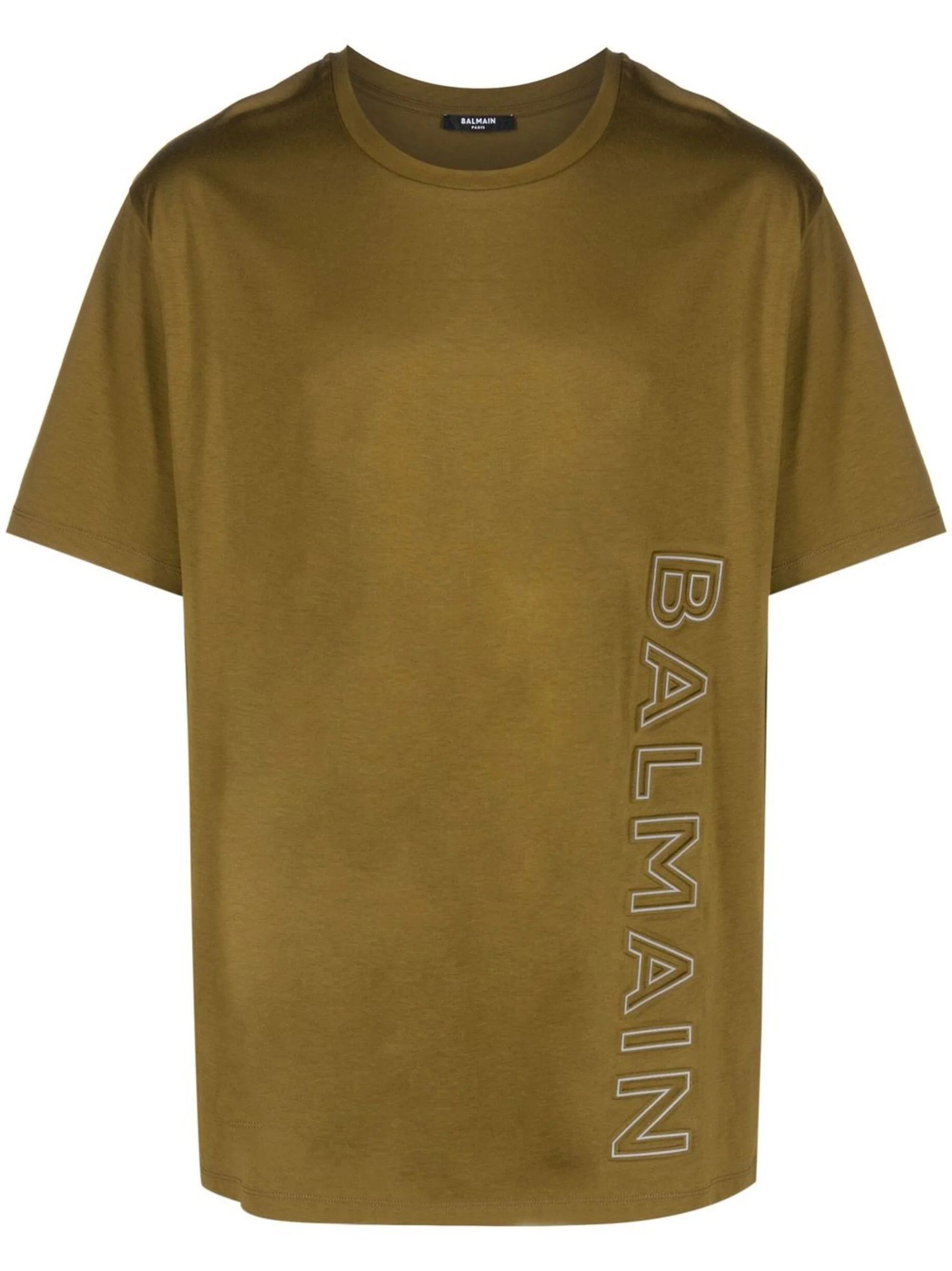 image of Balmain O1C11T2Y0124 T-Shirt In Green, Men's (Size XL)