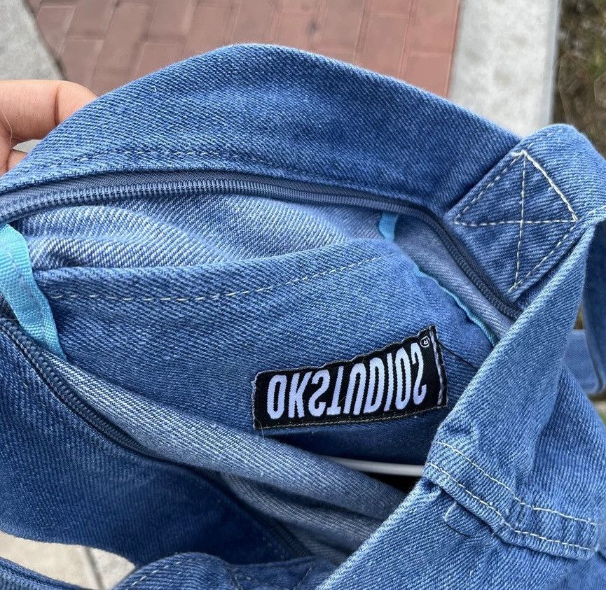 Japanese Brand Outdoor y2k washed doggy denim tote bag aesthetic Size ONE SIZE - 5 Thumbnail