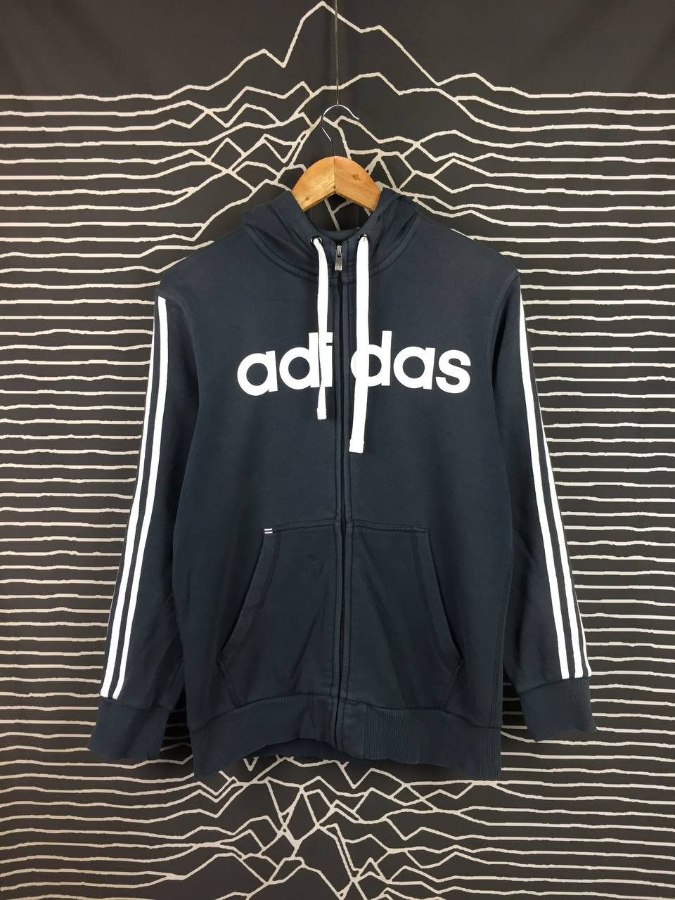 Adidas Adidas Essentials Full Zip Spell Out Logo Hoodie Size US S / EU 44-46 / 1 - 2 Thumbnail