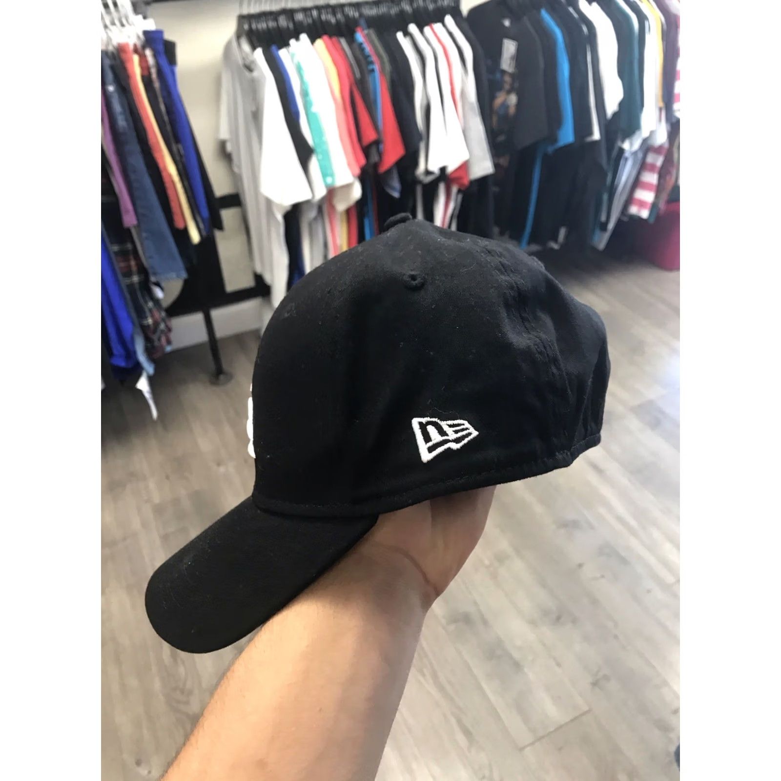 New Era New Era Hat M/L Black Mountain and Wave Logo Embroidery 3930 Mens Size ONE SIZE - 5 Thumbnail