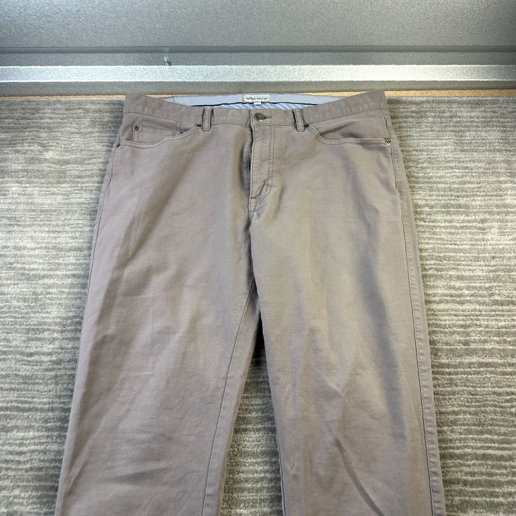 Peter Millar VINTAGE Peter Millar Pants Mens 36x33 Gray Chino Five Pocket Crown Canvas Size US 36 / EU 52 - 3 Thumbnail
