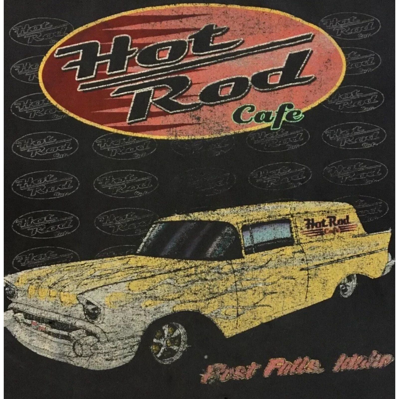 Vintage Vtg Hot Rod Cafe Faded Distress Shirt XL Idaho Car Grunge Biker Flame Fire 90s Size US XL / EU 56 / 4 - 3 Thumbnail