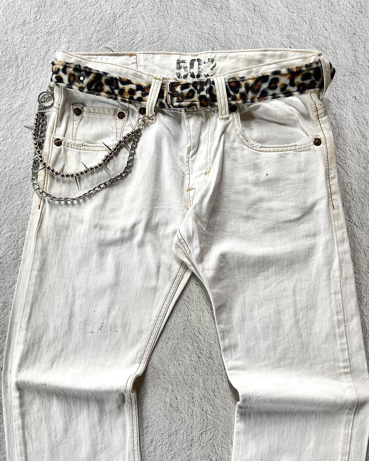 If Six Was Nine Edwin 503 Blue Trip Jeans Size US 31 - 2 Thumbnail