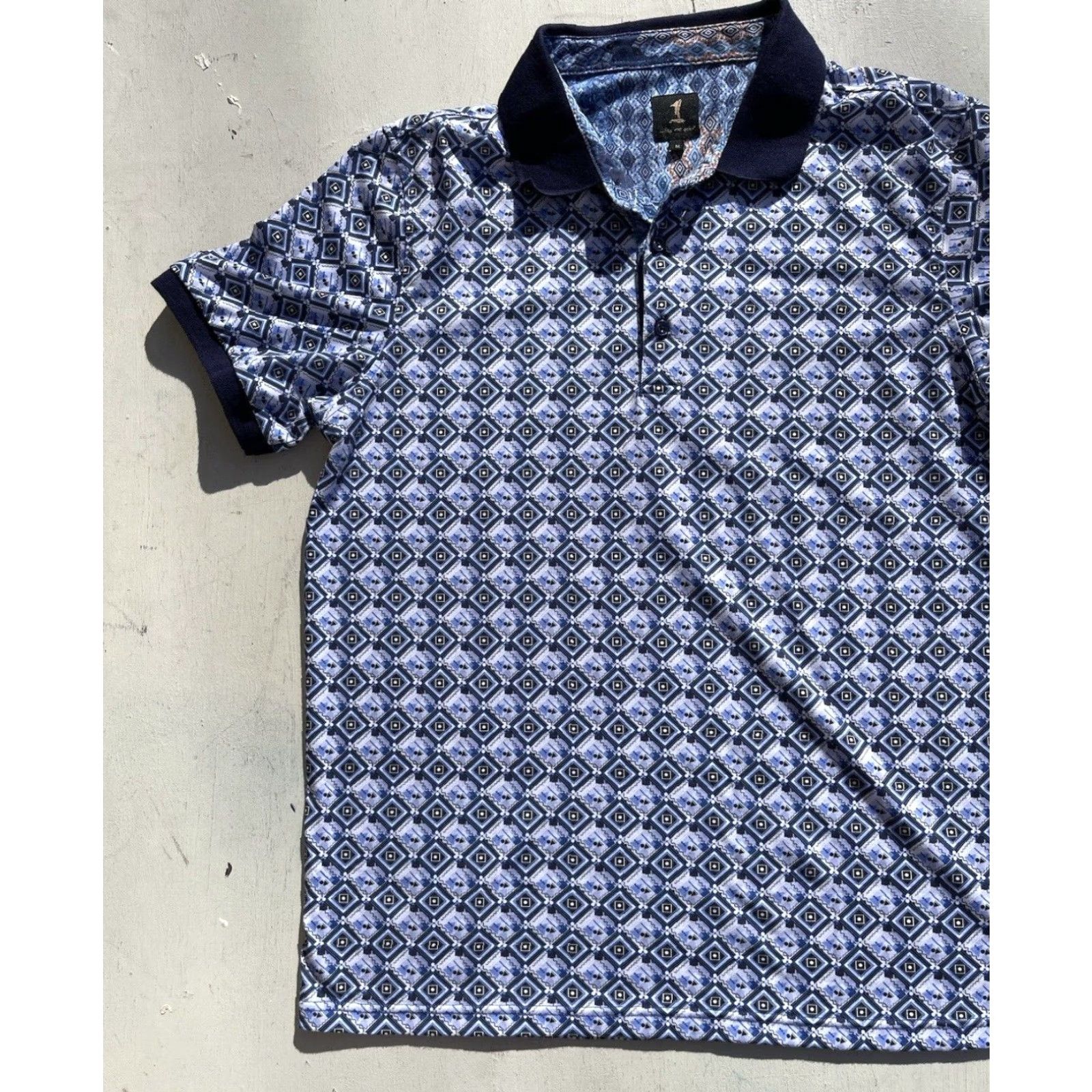 Other 1..Like No Other Polo Multicolor Diamond M Golf Casual Geometric Business Shirt Mens Adult Medium Multicolor 90s USA Logo Golf Size US M / EU 48-50 / 2 - 4 Thumbnail