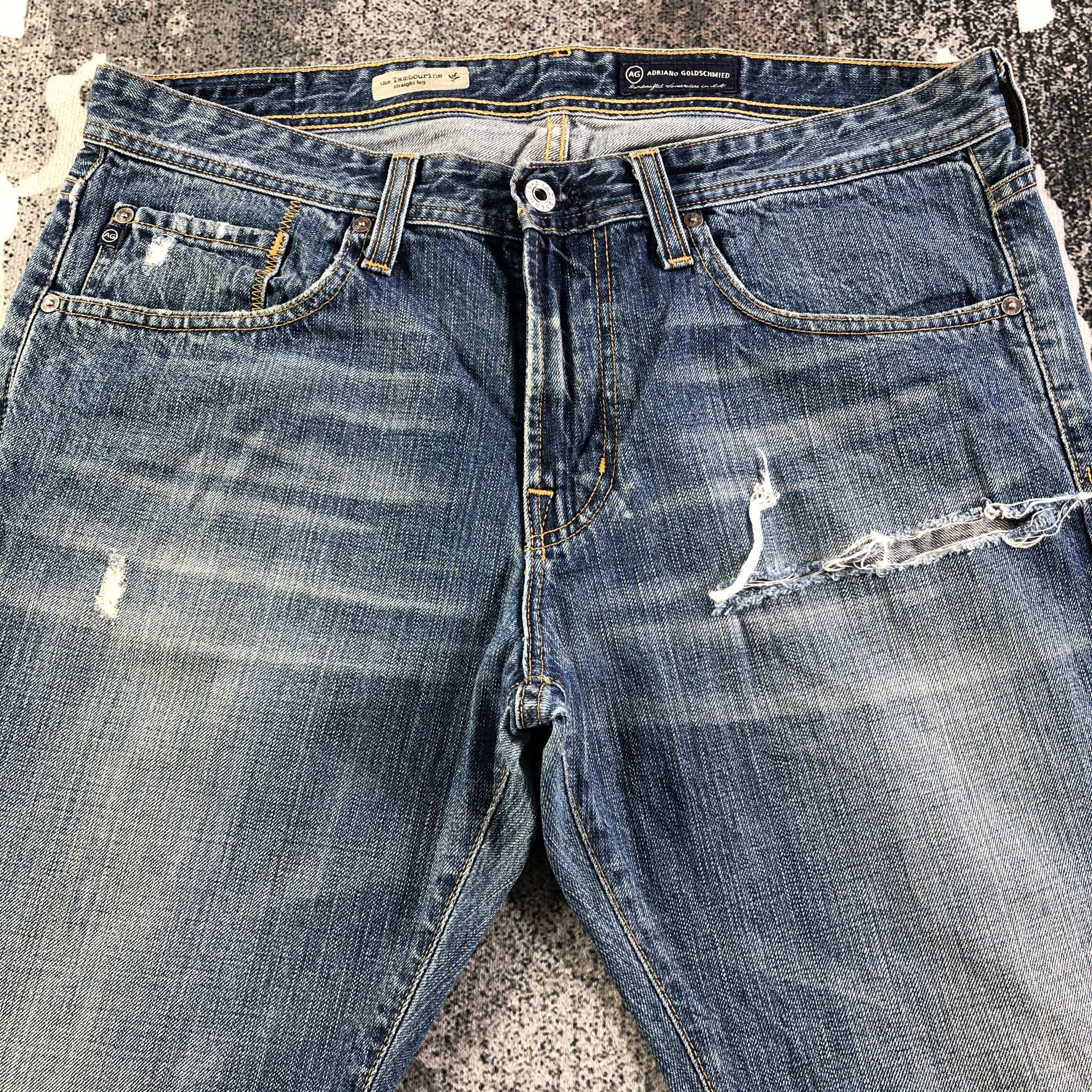 AG Adriano Goldschmied Adriano Goldschmied Jeans Ripped Denim KJ2214 Size US 34 / EU 50 - 3 Thumbnail