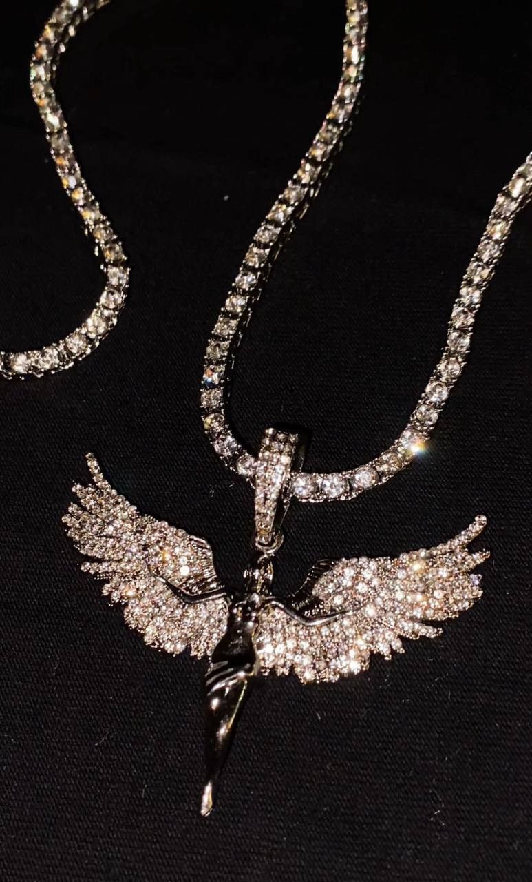 Other Chain | Pendant Angel Tennis Chain Silver 3mm 22” | Trap Size ONE SIZE - 4 Thumbnail