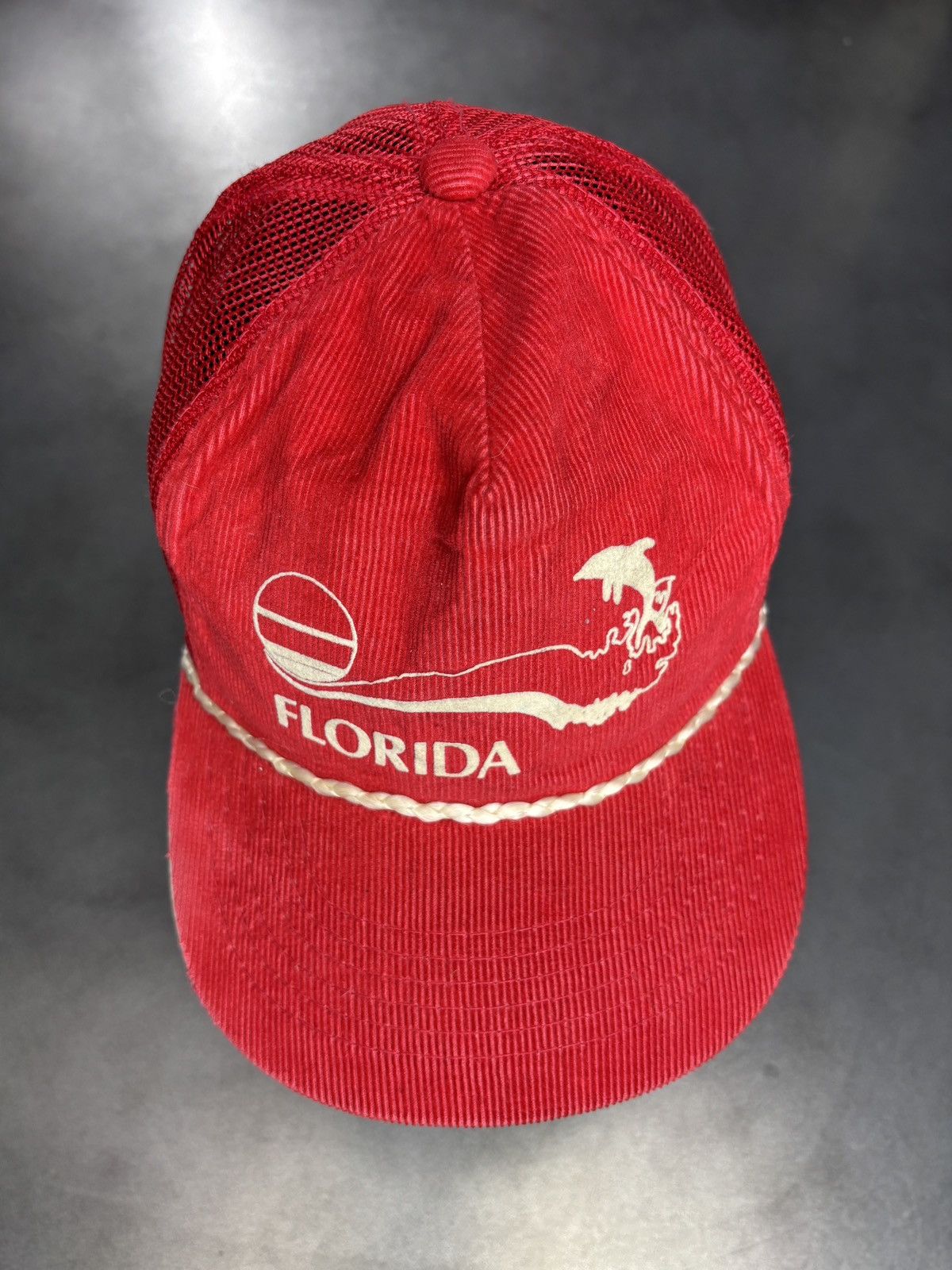 Vintage 1980s Vintage Corduroy Trucker Hat Mesh Snapback Thrashed Size ONE SIZE - 6 Thumbnail