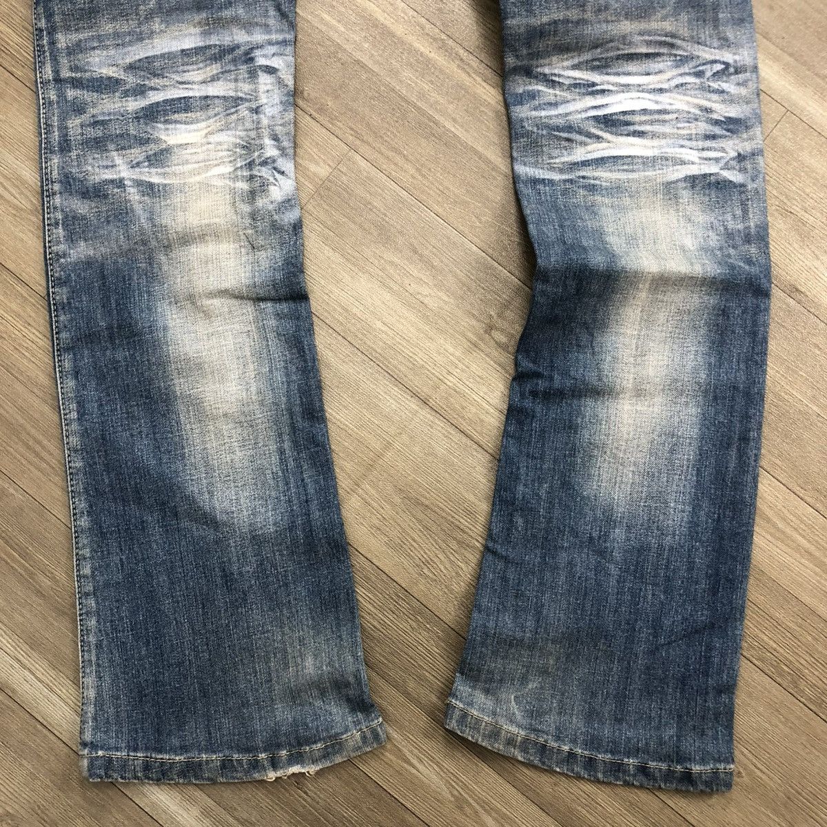 If Six Was Nine × Japanese Brand × Le Grande Bleu (L.G.B.) 2000s Nicole Club Multi Pocket Faded Bootcut Flared Jeans Size US 31 - 18 Thumbnail