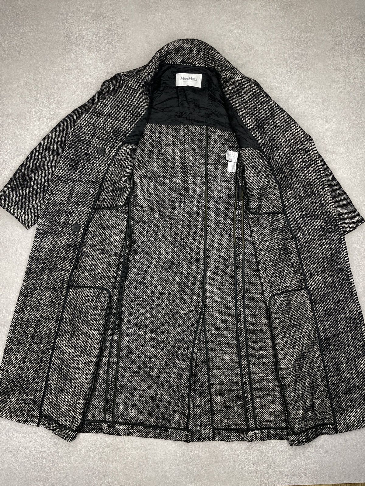 Max Mara Womens Max Mara Wool Double Breasted Trench Coat Italy Size XL / US 12-14 / IT 48-50 - 9 Thumbnail