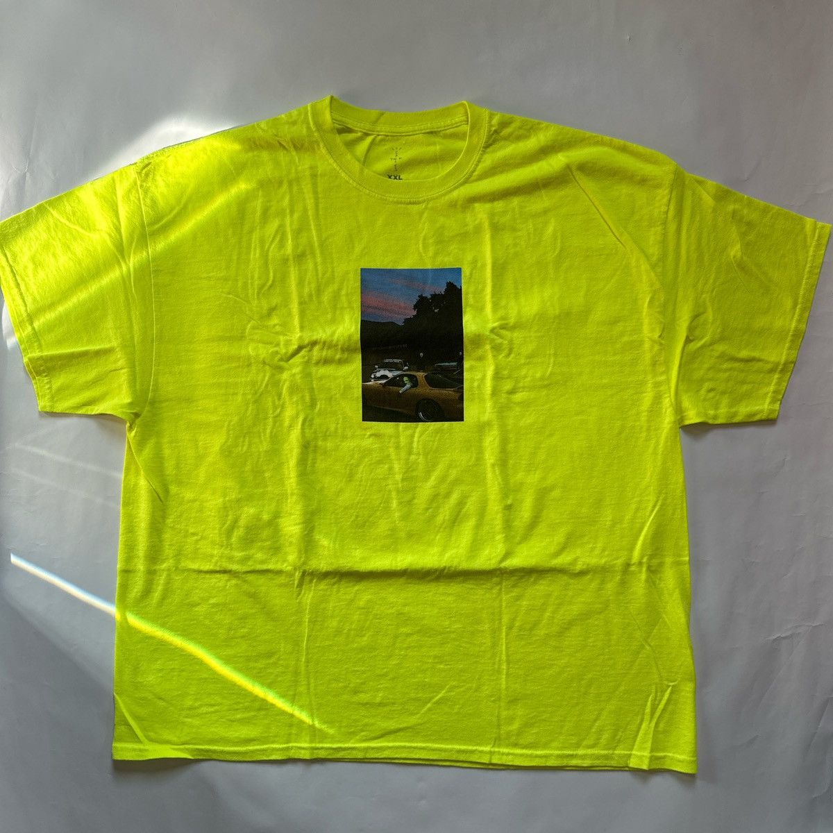 Travis Scott cactus jack jackboys photo tee II safety green