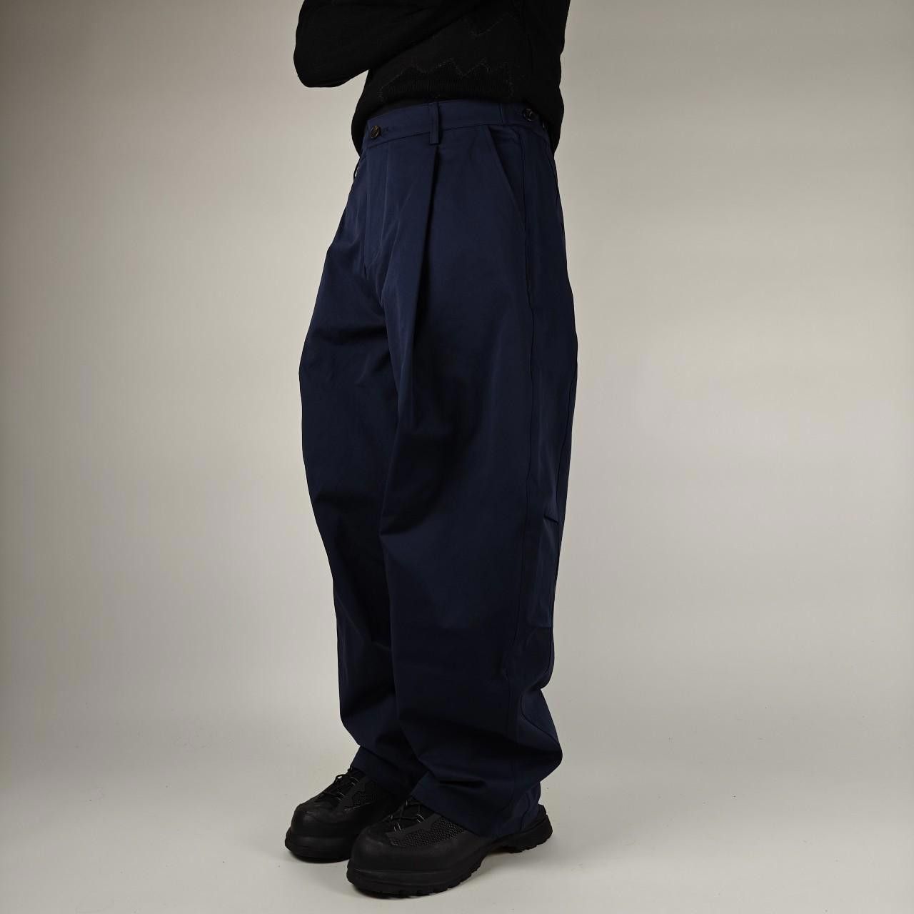 Other Japanese Style Navy Pleated Wide Trousers Size US 32 / EU 48 - 2 Thumbnail